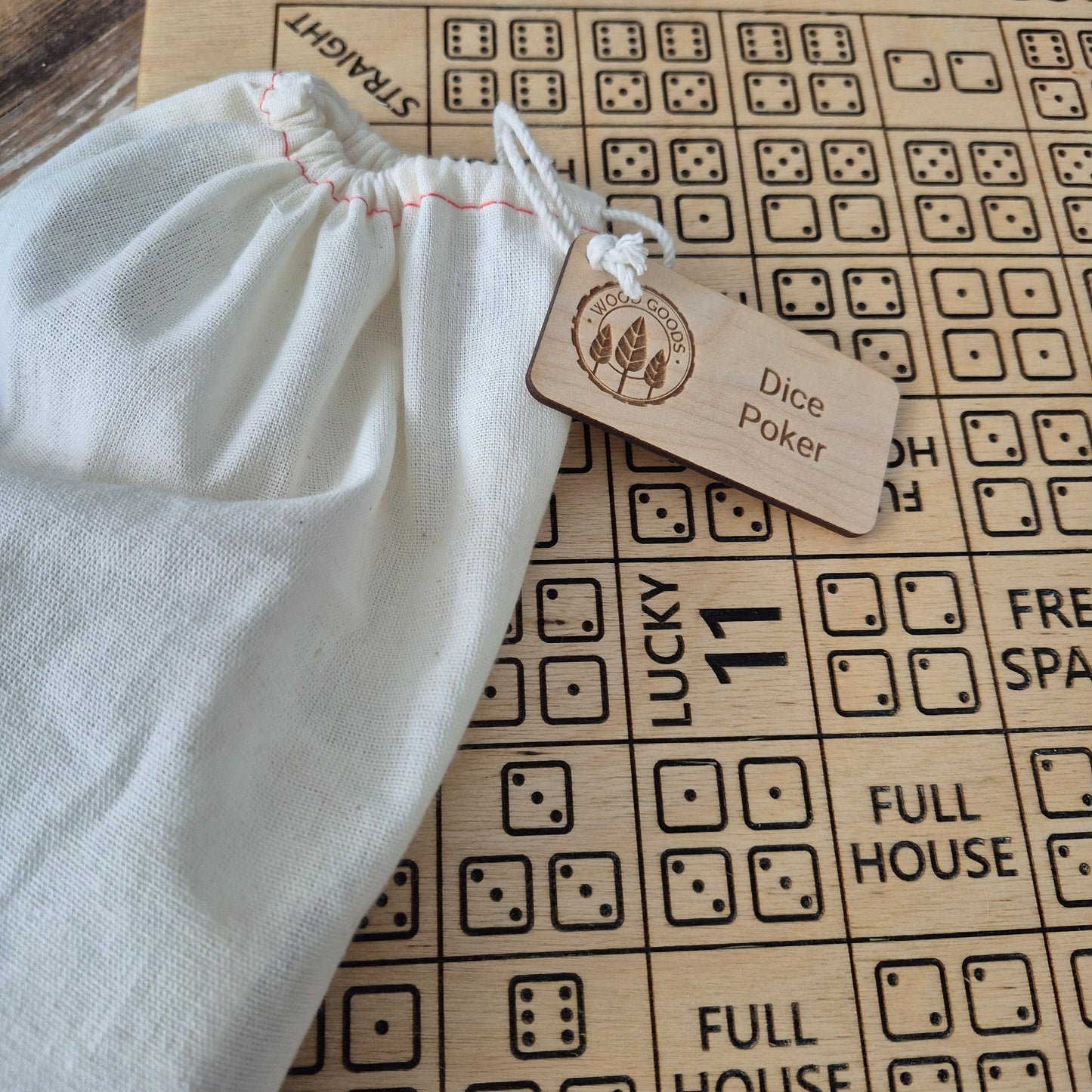 Dice Poker Game Board - 15" x 15"