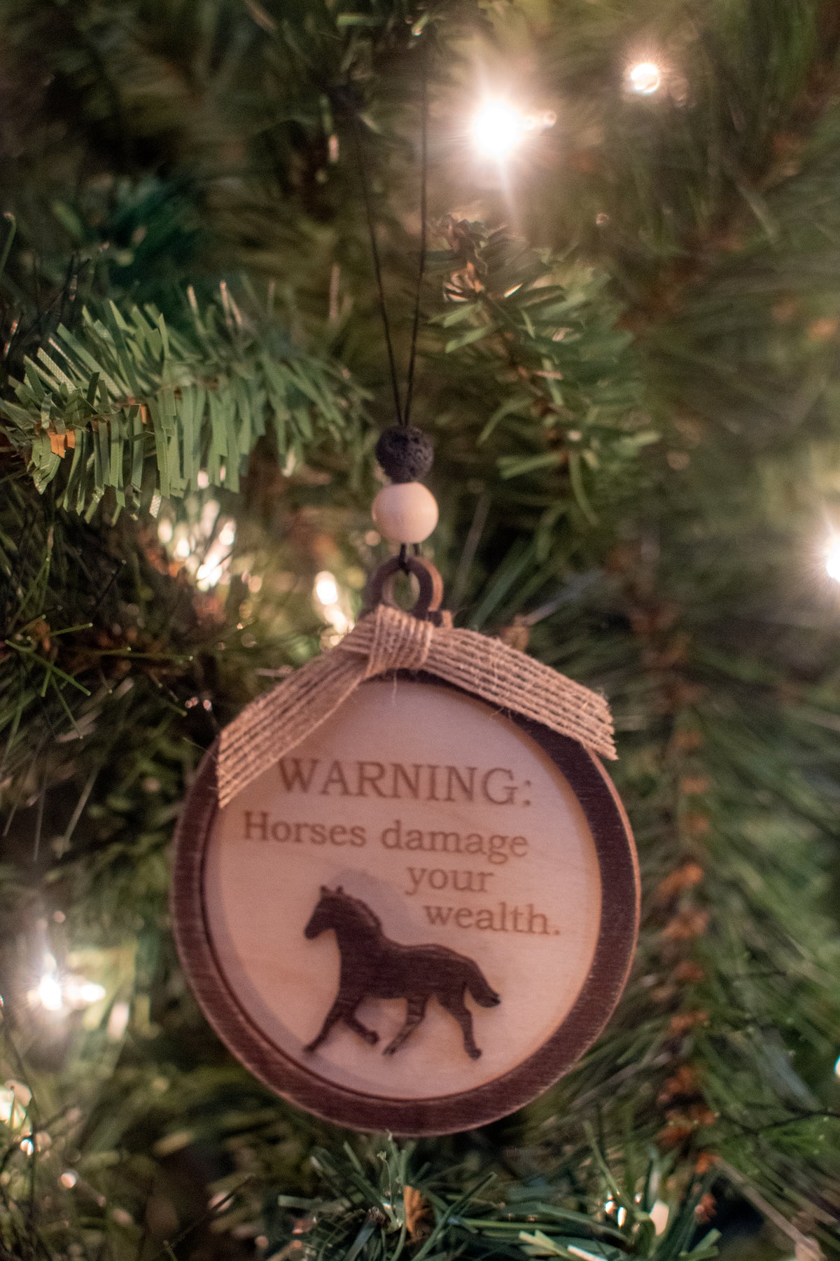 Horses Damage your Wealth | Bauble | Ornament