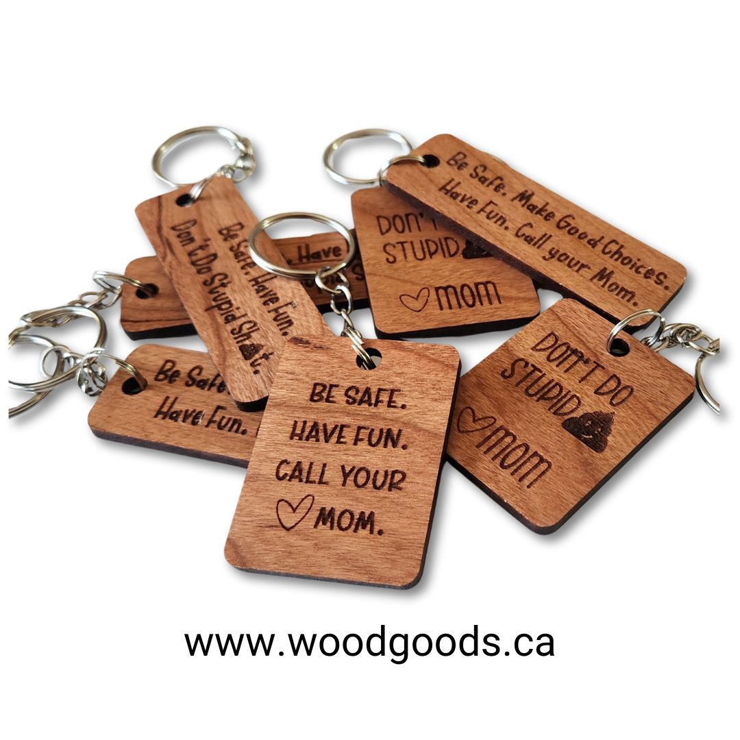 Keychains | Solid Maple | Solid Cherry