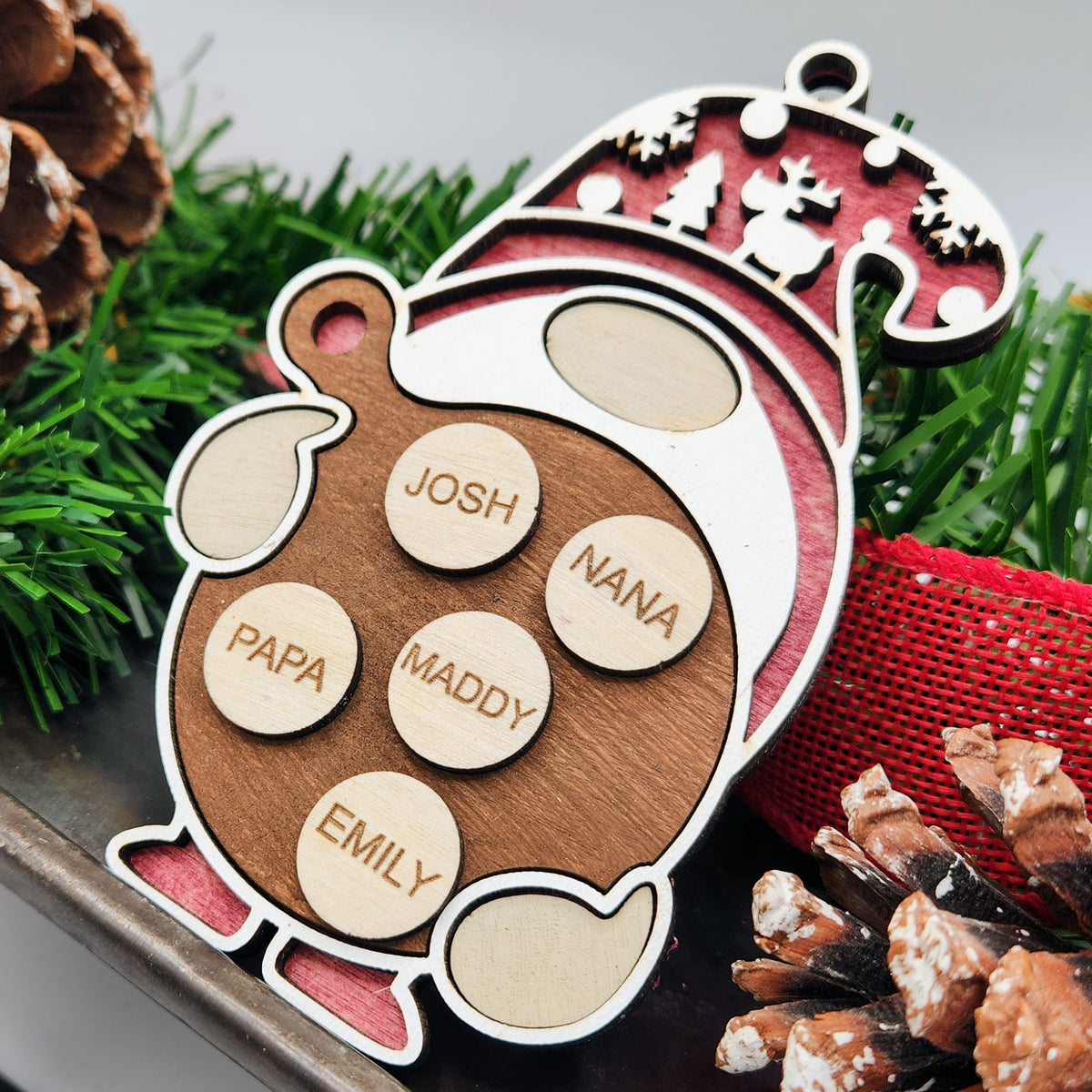 Gnome with Cookies | Personalized Christmas Ornament