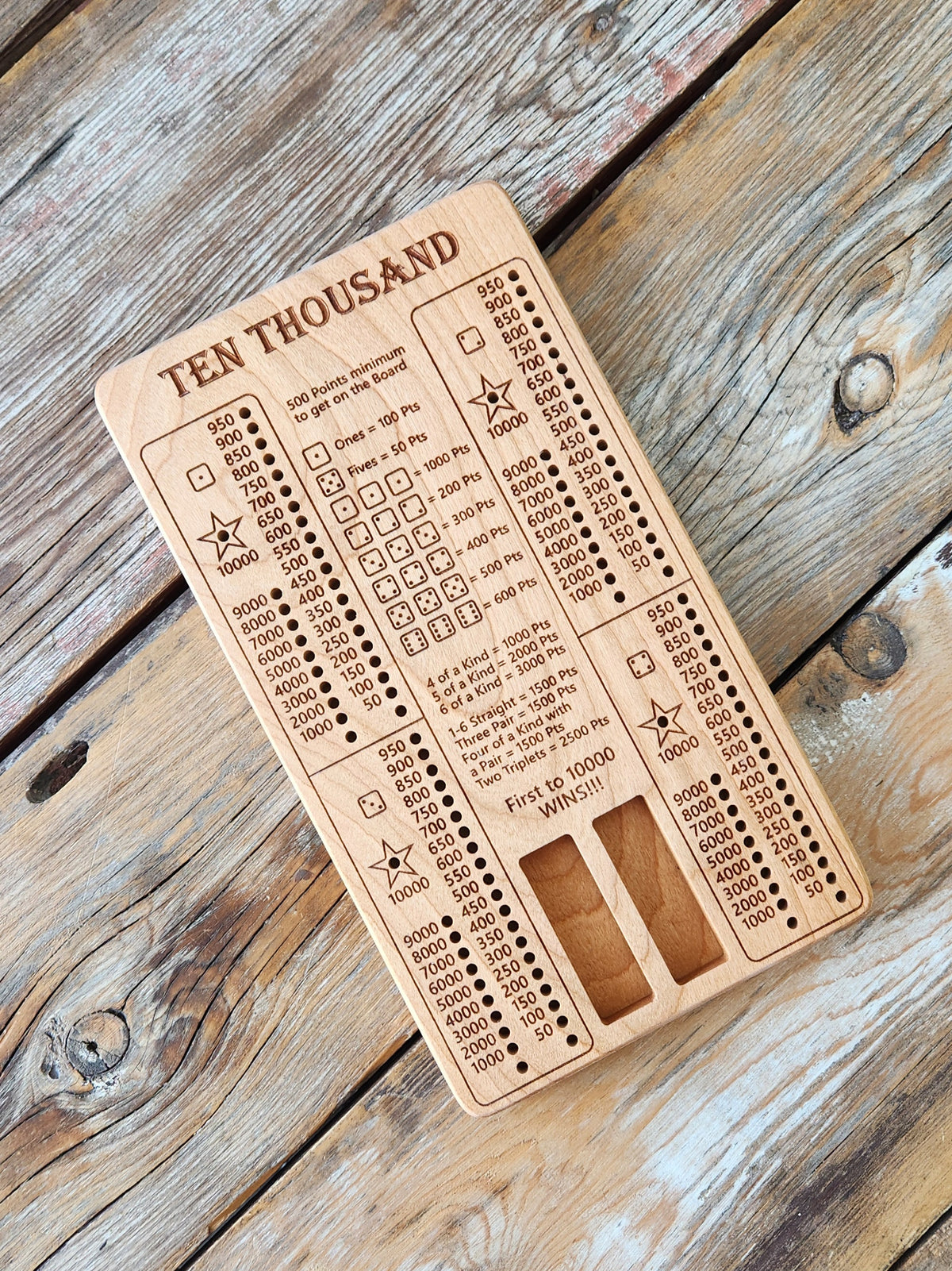Ten Thousand | Farkle | 4 player Game Board