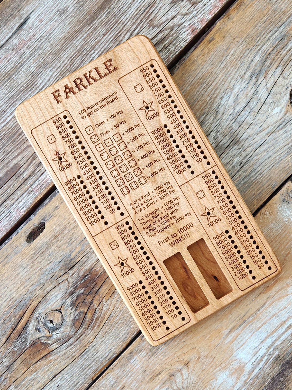 Ten Thousand | Farkle | 4 player Game Board