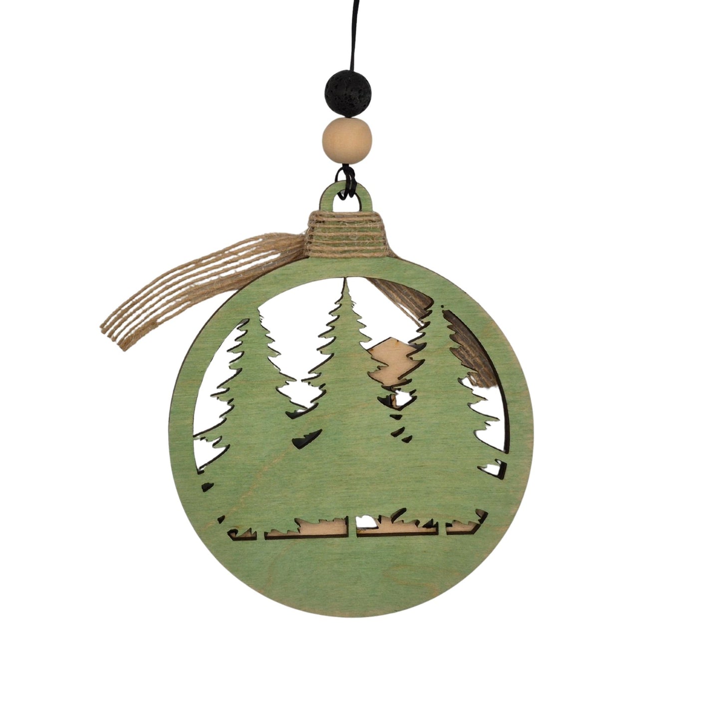 Chicken Coop Silhouette with Forest | Bauble | Ornament