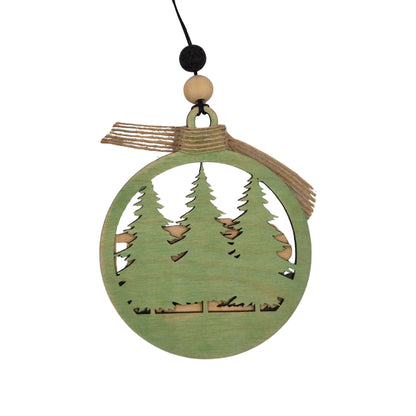Camper Silhouette with Forest | Bauble