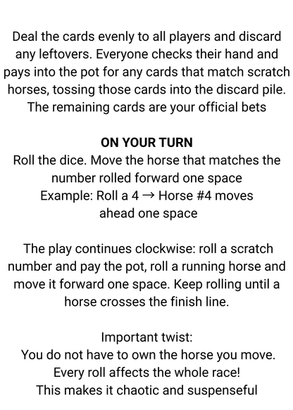 Horse Race Game Board