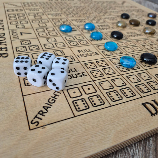 Dice Poker Game Board - 15" x 15"