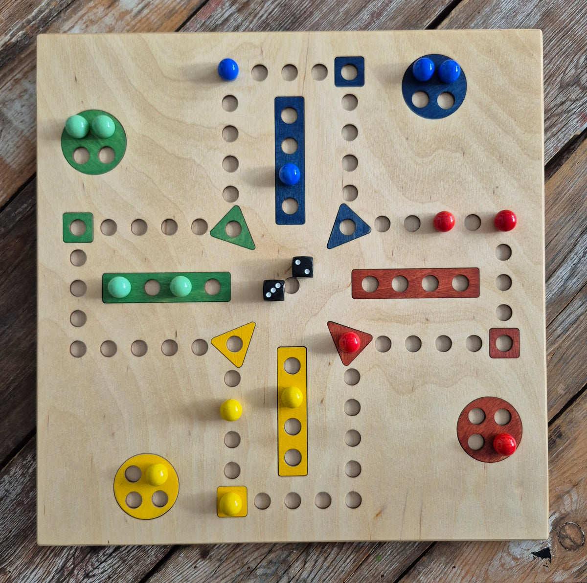 2 Aggravations Rods Aggravation 4 Player Board – Wood Goods