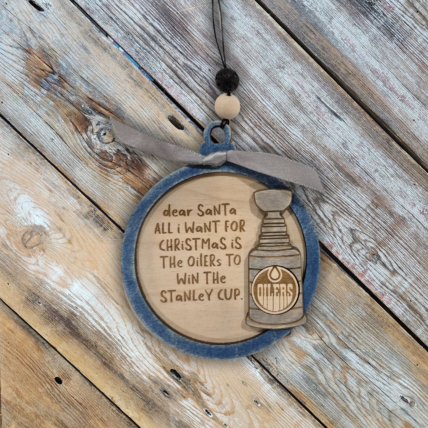 Dear Santa, All I want is for the Oilers to win a Stanley Cup | Christmas Ornament